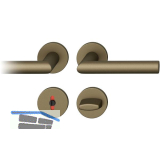 FSB Dr�ckergarnitur 12 1076 ASL auf Rosette WC, mittelbronzefarbig