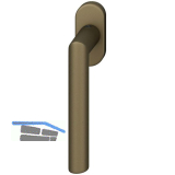 FSB Fenstergriff 34 1076 ovale Rosette, Aluminium mittelbronzefarbig