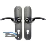 Sicherheits-Dr�ckergarnitur TOSKANA PZ88, verzinkt geschw�rzt