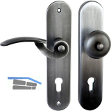 Sicherheits-Wechselgarnitur TOSKANA PZ92, links, verzinkt geschw�rzt