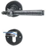 HALC� Dr�ckergarnitur FULP - auf Rosette PZ, TS-50, schwarz passiviert