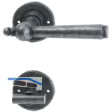 HALC� Dr�ckergarnitur FULP - auf Rosette WC, TS-50, schwarz passiviert