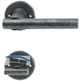 HALC� Dr�ckergarnitur IMST - auf Rosette WC, TS-50, schwarz passiviert