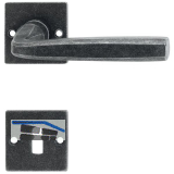 HALC� Dr�ckergarnitur HALL - auf Rosette BB, TS-50, schwarz passiviert