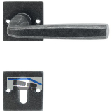 HALC� Dr�ckergarnitur HALL - auf Rosette PZ, TS-50, schwarz passiviert