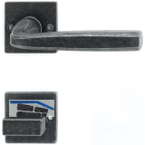 HALC� Dr�ckergarnitur HALL - auf Rosette WC, TS-50, schwarz passiviert