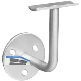 SCH�SSWENDER Handlauftr�ger mit Anschraubplatte, sichtbar geschraubt, Edelstahl