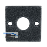 HALC� Rosette HALL & S�LL - WC, 52 x 52 mm, verzinkt schwarz passiviert