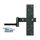 T�rkreuzband Hall/S�ll gerade, universal, Schmiedeeisen verzinkt geschw�rzt