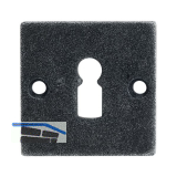 HALC� Schl�sselrosette HALL & S�LL - BB, 52 x 52 mm, verzinkt schwarz passiviert