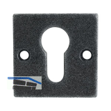 HALC� Zylinderrosette HALL & S�LL - PZ, 52 x 52 mm, verzinkt schwarz passiviert