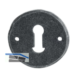 HALC� Schl�sselrosette STUBAI - BB, � 53 mm, verzinkt schwarz passiviert