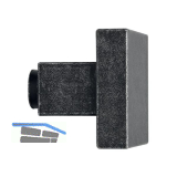 HALC� Knopfdr�ckerlochteil eckig fix f�r Hall, S�ll, 60x60, schwarz passiviert