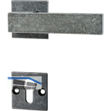 Dr�ckerhalbgarnitur LECH auf Rosette PZ, verzinkt schwarz passiviert