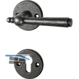 SH-Dr�ckerhalbgarnitur GRAZ auf Rosette PZ, verzinkt schwarz passiviert