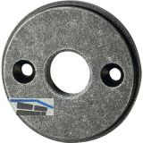 Sicherheits-Dr�ckerrosette rund - innen, verzinkt schwarz passiviert