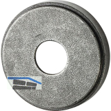 Sicherheits-Dr�ckerrosette rund - au�en, verzinkt schwarz passiviert
