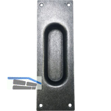 Schiebet�rmuschel 40x120mm gerade, verzinkt schwarz hell passiviert