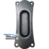 Schiebet�rmuschel 40x120mm gebogen, verzinkt schwarz hell passiviert