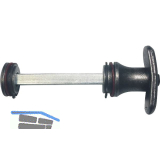 HALC� WC Sperrgarnitur STUBAI - mit Not�ffner, schwarz hell passiviert