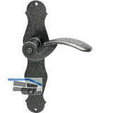 HALC� Dr�ckergarnitur STUBAI - auf Schild WC, schwarz hell passiviert