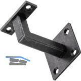 Handlauftr�ger Vierpunktbefestigung, Wandabstand 78 mm, Stahl schwarz passiviert