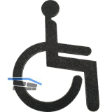 Symbol f�r WC T�ren - Rollstuhl, verzinkt schwarz