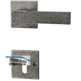 HALC� Dr�ckergarnitur LECH - auf Rosette PZ, TS-50, 8/8,5/8, verzinkt schwarz