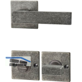 HALC� Dr�ckergarnitur LECH - auf Rosette WC, TS-50, 8/8,5/8, verzinkt schwarz