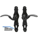 HALC� Dr�ckergarnitur SILL - auf Schild WC 90, 38-45, schwarz lackiert