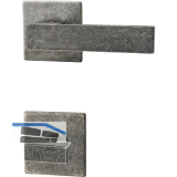 HALC� Dr�ckergarnitur LECH - auf Rosette WC, TS-50, 8 auf 8,5, verzinkt schwarz