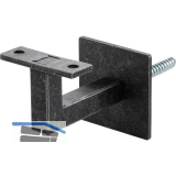 Handlauftr�ger mit Schraubbefestigung,Wandabstand 78 mm,Stahl schwarz passiviert