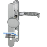 Wechselgarnitur LIVERPOOL - Schmalschild Knop PZ, wahlweise, Edelstahl-Effekt