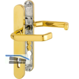 Dr�ckergarnitur LIVERPOOL - Schmalschild PZ, 77-82, Messing PVD