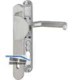 Wechselgarnitur LIVERPOOL - Schmalschild Griffplatte PZ, Edelstahl