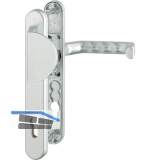 Wechselgarnitur LIVERPOOL - Schmalschild Griffplatte PZ, silber elox