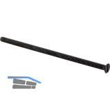 Senkschraube M6 x 140 mm, Eisen verzinkt schwarz passiviert