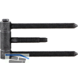 Steckband 3-teilig 18 mm, brandschutztauglich,Stahl verzinkt schwarz passiviert