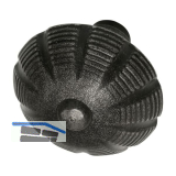 HALC� Knopfdr�ckerlochteil rund drehbar � 56, schwarz passiviert