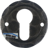 HALC� Zylinderrosette SILL - PZ, � 50 mm, verzinkt schwarz passiviert