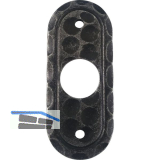 HALC� Dr�ckerrosette SILL oval, 30 x 42 mm, verzinkt schwarz passiviert