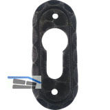 HALC� Zylinderrosette SILL - PZ, oval, 30 x 42 mm, verzinkt schwarz passiviert