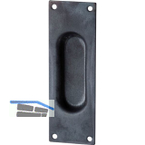 Schiebet�rmuschel 40 x 120 mm gerade, Schwarzstahl