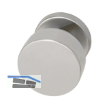 MARCHESI T�rknopf Flachform - auf Rosette �50, fest auf Rosette 50x7, Edelstahl