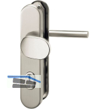 GRUNDMANN Sicherheits-Wechselgarnitur 2552 L-Form,KZS,8,5 mm,RC3,Edelstahl matt