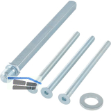 GRUNDMANN SH-Befestigungsset, Wechselstift u. Schrauben,TS 40-44,Stahl verzinkt