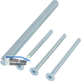 GRUNDMANN SH-Befestigungsset, Dr�ckerstift u. Schrauben,TS 70-74,Stahl verzinkt