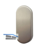 GRUNDMANN Blindrosette BL, oval, verdeckt geschr., 29x71x8mm, Edelstahl