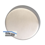 FH-Blindrosette WG /FH mit Universaltr�ger "U", � 50, H: 8, Edelstahl matt