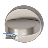 WC - Rosette � 50 mm, m. Anschraubtr�ger"U" u. Drehknopf, Edelstahl matt